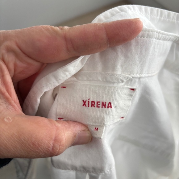 XiRENA White Beau Button Down Cotton Shirt - Size Medium - Picture 2 of 7